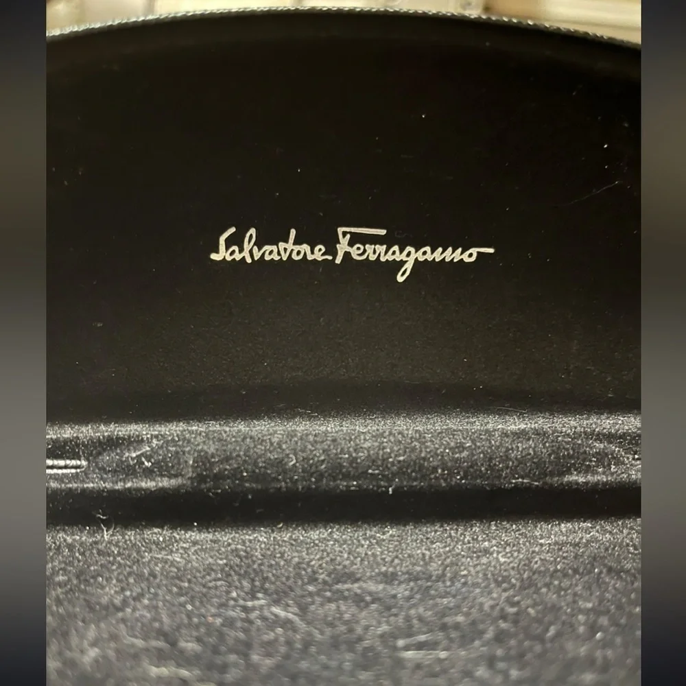 Salvatore Ferragamo Eyeglass or Sunglasses Hard CASE ONLY clamshell design, Blk